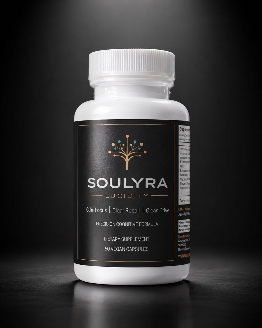 Soulyra Lucidity — precision cognitive formula, 60 vegan capsules